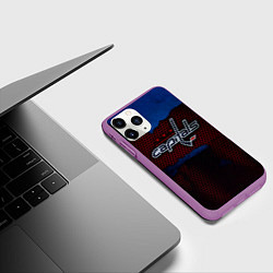 Чехол iPhone 11 Pro матовый WASHINGTON CAPITALS, цвет: 3D-фиолетовый — фото 2
