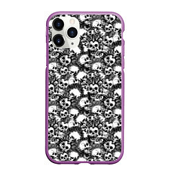 Чехол iPhone 11 Pro матовый Punks not Dead, цвет: 3D-фиолетовый