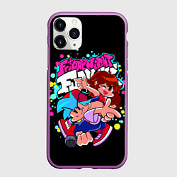 Чехол iPhone 11 Pro матовый Friday Night Funkin, цвет: 3D-фиолетовый