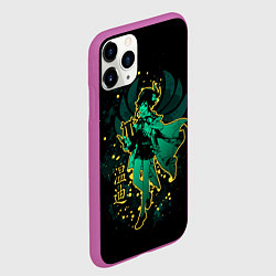Чехол iPhone 11 Pro матовый GENSHIN IMPACT, ВЕНТИ, цвет: 3D-фиолетовый — фото 2