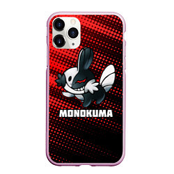 Чехол iPhone 11 Pro матовый MONOKUMA ROBOT, цвет: 3D-розовый