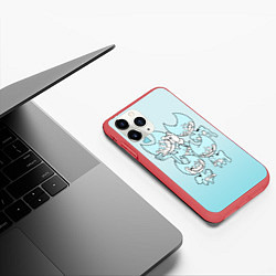 Чехол iPhone 11 Pro матовый Bendy And The Ink Machine, цвет: 3D-красный — фото 2