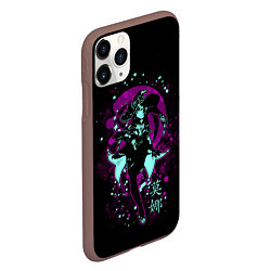 Чехол iPhone 11 Pro матовый GENSHIN IMPACT, МОНА, цвет: 3D-коричневый — фото 2