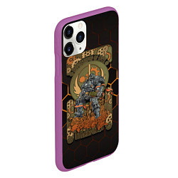 Чехол iPhone 11 Pro матовый Brotherhood of steel art, цвет: 3D-фиолетовый — фото 2