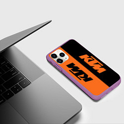 Чехол iPhone 11 Pro матовый KTM КТМ Z, цвет: 3D-фиолетовый — фото 2