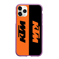 Чехол iPhone 11 Pro матовый KTM КТМ Z, цвет: 3D-фиолетовый