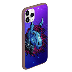 Чехол iPhone 11 Pro матовый Retrowave Neon Horse, цвет: 3D-коричневый — фото 2