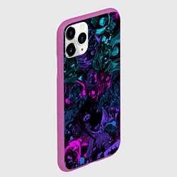 Чехол iPhone 11 Pro матовый Neon Ahegao, цвет: 3D-фиолетовый — фото 2