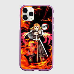 Чехол iPhone 11 Pro матовый КЛИНОК РАССЕКАЮЩИЙ ДЕМОНОВ, цвет: 3D-фиолетовый