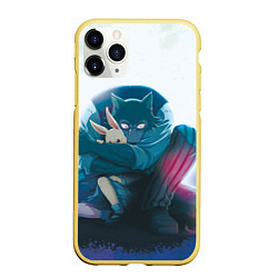 Чехол iPhone 11 Pro матовый Легоси Хару крупный принт, цвет: 3D-желтый