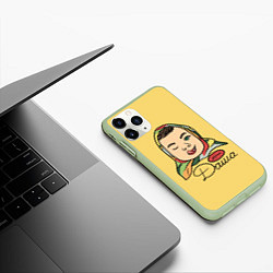 Чехол iPhone 11 Pro матовый Даша, цвет: 3D-салатовый — фото 2