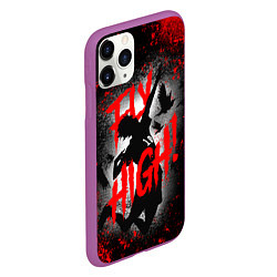 Чехол iPhone 11 Pro матовый FLY HIGH ВОЛЕЙБОЛ!!, цвет: 3D-фиолетовый — фото 2