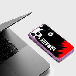 Чехол iPhone 11 Pro матовый YAMAHA ЯМАХА, цвет: 3D-фиолетовый — фото 2