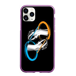 Чехол iPhone 11 Pro матовый PORTAL 2 ПОРТАЛ 2, цвет: 3D-фиолетовый