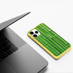 Чехол iPhone 11 Pro матовый Бамбук, цвет: 3D-желтый — фото 2