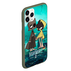 Чехол iPhone 11 Pro матовый Little Nightmares 2, цвет: 3D-темно-зеленый — фото 2