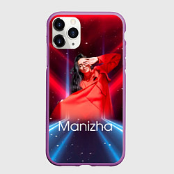 Чехол iPhone 11 Pro матовый Манижа Manizha, цвет: 3D-фиолетовый