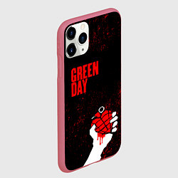 Чехол iPhone 11 Pro матовый Green day, цвет: 3D-малиновый — фото 2