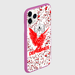 Чехол iPhone 11 Pro матовый Deftones, цвет: 3D-фиолетовый — фото 2