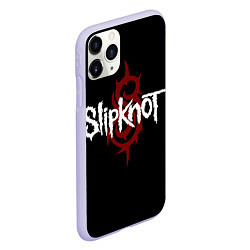 Чехол iPhone 11 Pro матовый Slipknot Надпись, цвет: 3D-светло-сиреневый — фото 2