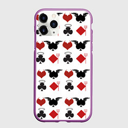 Чехол iPhone 11 Pro матовый Карточные масти
