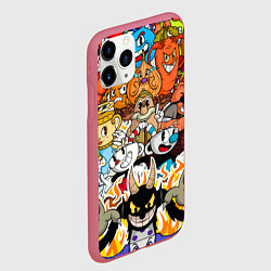 Чехол iPhone 11 Pro матовый CUPHEAD, цвет: 3D-малиновый — фото 2