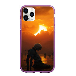 Чехол iPhone 11 Pro матовый BERSERK БЕРСЕРК, цвет: 3D-фиолетовый