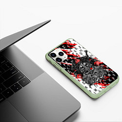 Чехол iPhone 11 Pro матовый БОГ ОДИН, цвет: 3D-салатовый — фото 2