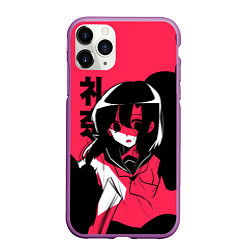 Чехол iPhone 11 Pro матовый Rena Black Pink, цвет: 3D-фиолетовый