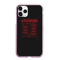 Чехол iPhone 11 Pro матовый Evangelion Neon Genesis, цвет: 3D-розовый