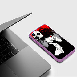 Чехол iPhone 11 Pro матовый ТОКИЙСКИЙ ГУЛЬ TOKYO GHOUL, цвет: 3D-фиолетовый — фото 2
