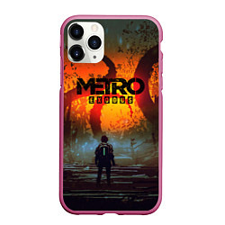 Чехол iPhone 11 Pro матовый Metro Exodus, цвет: 3D-малиновый