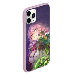 Чехол iPhone 11 Pro матовый Flare and Keyaru, цвет: 3D-розовый — фото 2