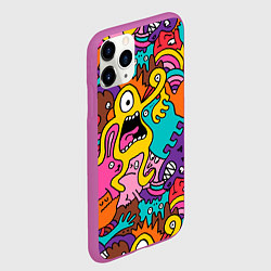 Чехол iPhone 11 Pro матовый Crazy abstraction, цвет: 3D-фиолетовый — фото 2