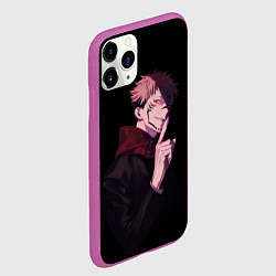Чехол iPhone 11 Pro матовый МАГИЧЕСКАЯ БИТВА SUKUNA, цвет: 3D-фиолетовый — фото 2