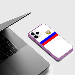 Чехол iPhone 11 Pro матовый СБОРНАЯ РОССИИ 2021, цвет: 3D-фиолетовый — фото 2
