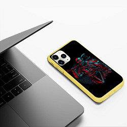 Чехол iPhone 11 Pro матовый Brutal Kratos, цвет: 3D-желтый — фото 2