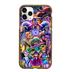 Чехол iPhone 11 Pro матовый ONE PIECE ВАН ПИС ПЕРСОНАЖИ, цвет: 3D-коричневый