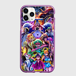 Чехол iPhone 11 Pro матовый ONE PIECE ВАН ПИС ПЕРСОНАЖИ, цвет: 3D-фиолетовый