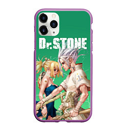 Чехол iPhone 11 Pro матовый Dr Stone, цвет: 3D-фиолетовый