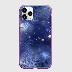Чехол iPhone 11 Pro матовый Небо в стиле Стимпанк, цвет: 3D-фиолетовый