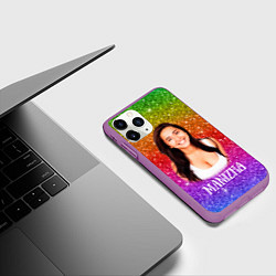 Чехол iPhone 11 Pro матовый Manizha Радужные блестки, цвет: 3D-фиолетовый — фото 2