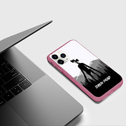 Чехол iPhone 11 Pro матовый SIREN HEAD DARK FOREST, цвет: 3D-малиновый — фото 2
