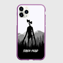 Чехол iPhone 11 Pro матовый SIREN HEAD DARK FOREST, цвет: 3D-фиолетовый