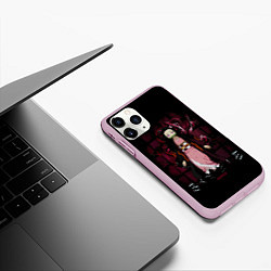 Чехол iPhone 11 Pro матовый Nezuko Kamado Kimetsu no Yaiba, цвет: 3D-розовый — фото 2