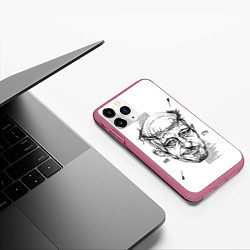 Чехол iPhone 11 Pro матовый Кровосток, цвет: 3D-малиновый — фото 2