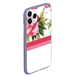 Чехол iPhone 11 Pro матовый Нежные Розы, цвет: 3D-серый — фото 2