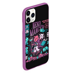 Чехол iPhone 11 Pro матовый Cat Necromancer, цвет: 3D-фиолетовый — фото 2