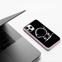 Чехол iPhone 11 Pro матовый Меломан, цвет: 3D-розовый — фото 2