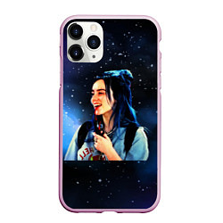 Чехол iPhone 11 Pro матовый Billy Elish, цвет: 3D-розовый